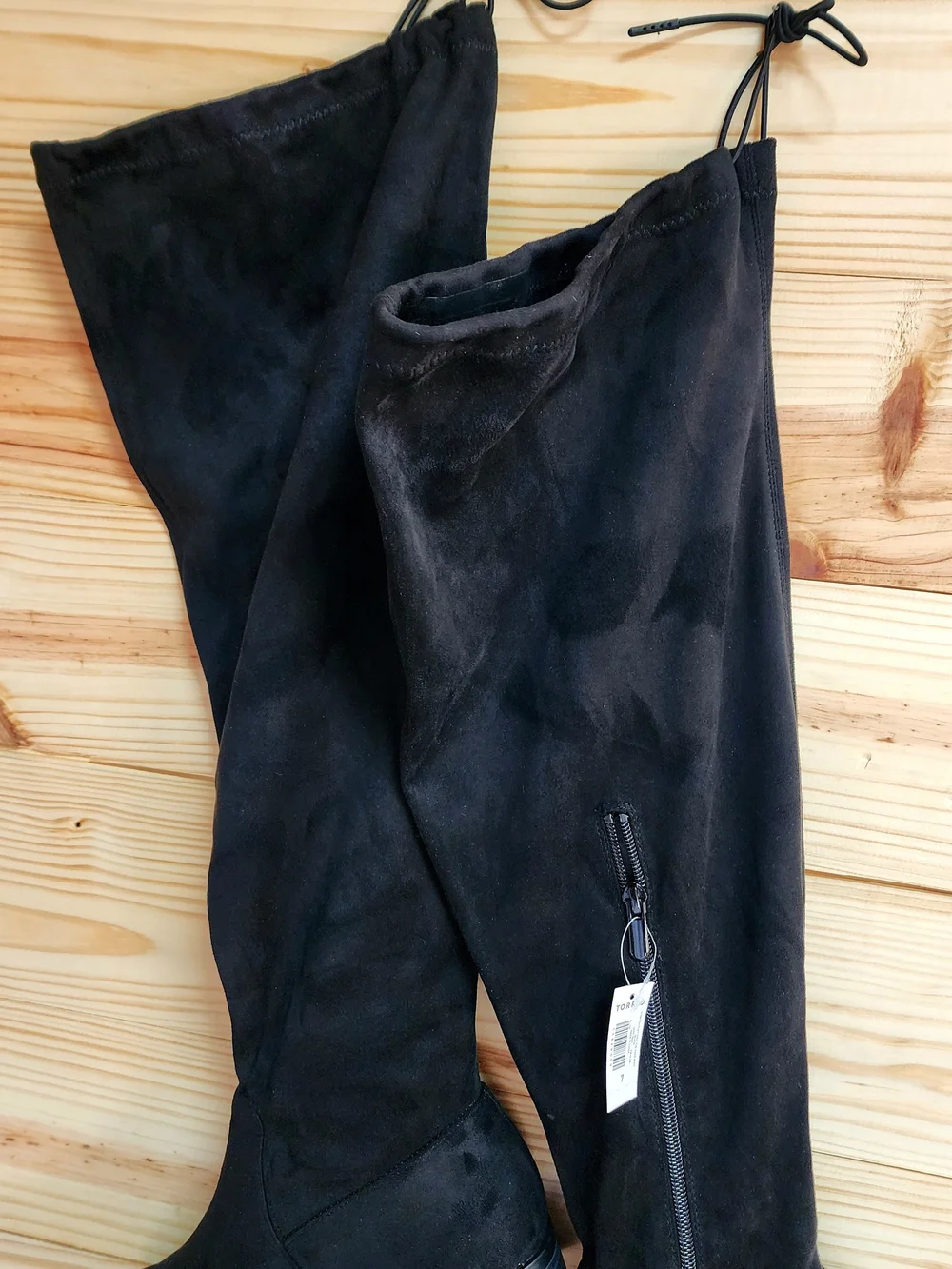 torrid Black Suede Over-the-Knee Boots Size 7